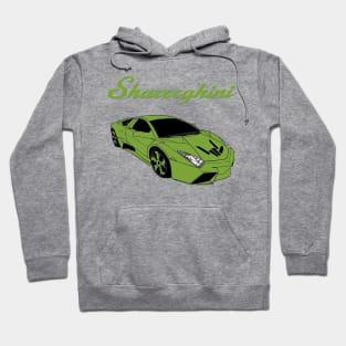 sharerghini, sharerghini merch,sharerghini Green rainbow Hoodie